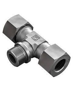 1/4" Inch 8-L M14 X 1.5 Stud Taper Male Stud Tee TE 