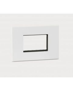 Square cover plates with Metal Frame White plate - 4 module - Arteor Legrand