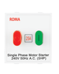 25A Motor Starter Switch - ROMA Classic White
