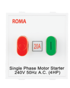 20A Motor Starter Switch - ROMA Classic White