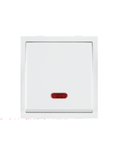 20A 1 Way Switch With Neon  - ROMA Classic White 21769