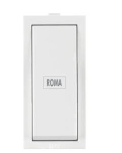 10AX 1 Way Switch With Fan Mark - ROMA Classic White