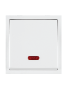 10AX 1 Way Switch With Neon - ROMA Classic White