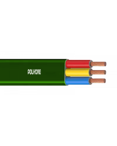 10 Sq.mm Flexible Cables For - 1100 Volts -Three Core-Green