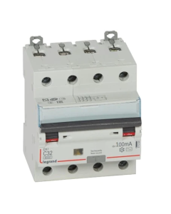 DX3 AC  RCBO 4 pole 415 V, AC Type  100mA 32 A  - Legrand - 411372