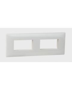 6 Module white plates with frame - Mylinc