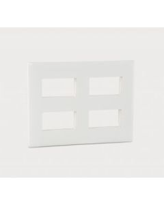 12 Module white plates with frame - Mylinc