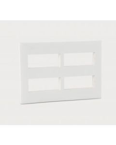16 Module white plates with frame - Mylinc