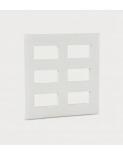 18 Module white plates with frame - Mylinc