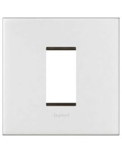 Square cover plates with Metal Frame White plate - 1 module - Arteor Legrand