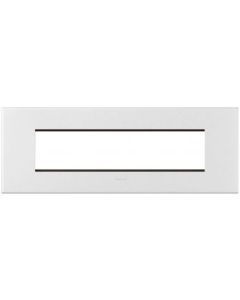 Square cover plates with Metal Frame White plate - 8 module - Arteor Legrand