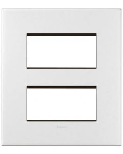 Square cover plates with Metal Frame White plate - 2x4 module - Arteor Legrand
