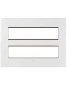 Square cover plates with Metal Frame White plate - 2x8 module - Arteor Legrand