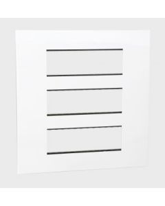 Square cover plates with Metal Frame White plate - 3x6 module - Arteor Legrand