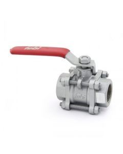 Investment Casting (CF-8) Stainless Steel Ball Valve Screwed Ends as per Class-800with Full Bore, Three Piece Design-FV-513-15mm