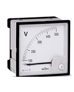 Selec Make Analog voltmeter, Class 1.5, 500V AC [AM-V-2-L-CE]