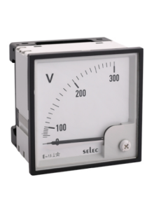 Selec Make Analog voltmeter, Class 1.5, 300V AC [AM-V-2-N-CE]