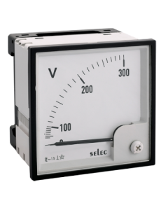 Selec Make Analog voltmeter, Class 1.5, 500V AC [AM-V-3-L-CE]