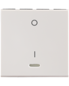 1 Way white Switches – 20 A - 250 V AC - DP - With indicator 2 module - Arteor Legrand