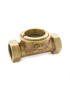Bronze Sight Glass with Toughened Glass Screwed Ends AV-31-15mm