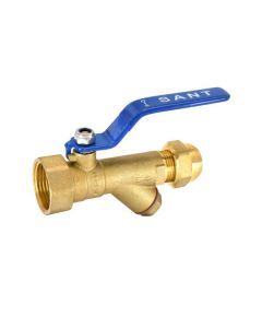 Brass Ball Valve with Strainer And Flare Nut BBVSF - SANT Valves