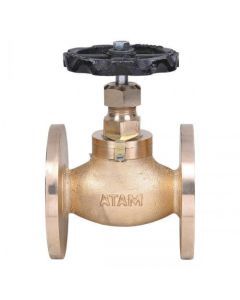 Bronze Globe Steam Stop Valve Flanged Ends as per BS-10 Table "F'-AV-202A-25mm