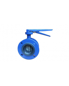 Cast Steel Double Flange Concentric Disc Type Butterfly Valve Lever Operated (Mesco)-C.S-65MM