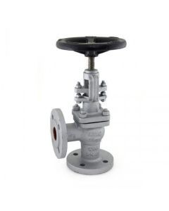 Cast Carbon Steel Globe Steam Stop Valve (Right Angle Pattern) Flanged Ends7 Av-280-32mm