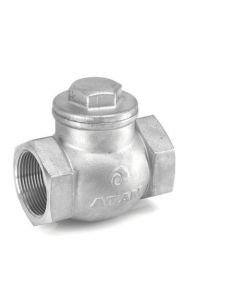 Cast Stainless Steel Horizontal Lift Check Valve No 5 Screwed Female BSP Parallel Threads PN-25-IC-29-25mm