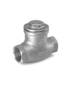 Cast Stainless Steel Swing Check Valve Screwed Female BSP Parallel Threads, PN-16-IC-76-15mm