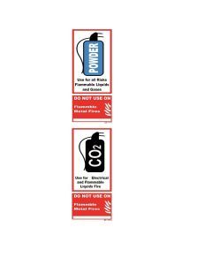 CO2 TYPE FIRE EXTINGUISHER (02 No.) & ABC TYPE FIRE EXTINGUISHER sign board (08 No.)
