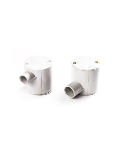 25mm (Deep) 1 Way Junction Box Rigid PVC Mouled Fittings avonplast ® 