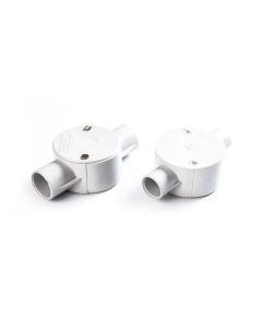 20mm 2 Way Junction Box Rigid PVC Mouled Fittings avonplast ® 