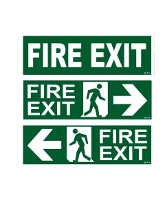 FIRE EXIT Sign Board (02 No.) , FIRE EXIT With LEFT Sign Board (04 No.) & FIRE EXIT with RIGHT Sign Board (04 No.)