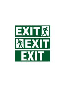EXIT Sign Board (02 No.) ,  EXIT With LEFT Sign Board (04 No.) &  EXIT with RIGHT Sign Board (04 No.)