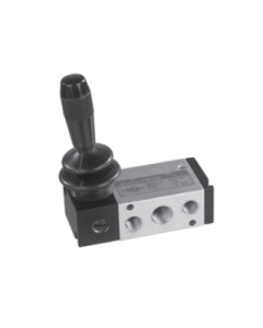 1/4" 5/2 Hand lever operated valve with spring return, DS255HR61 Hand Lever - Janatics