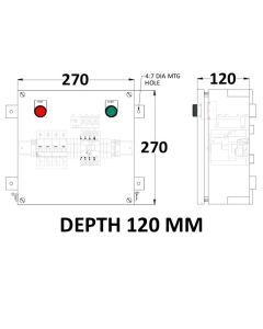 FRP Push Button Station (Start/Stop) With WP Starter & With 25A/40A RCCB Contractor HF12