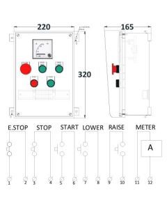 Aluminium Start Stop Push Button Station 320X220X160MM LM-6 HR07