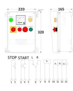 Aluminium Start Stop Push Button Station 320X220X165MM LM-6 HR08