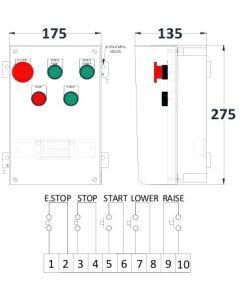 Aluminium Start Stop Push Button 275X175X135MM LM-6 HR13