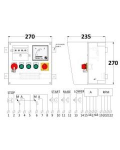 FRP Hot Moulded Push Button Station 270X270X235MM HR16