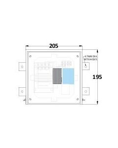 FRP Well Glass Light Fitting With HPMV HPSV Or MH Lamp Control Gear Box 205X195X125MM HY06