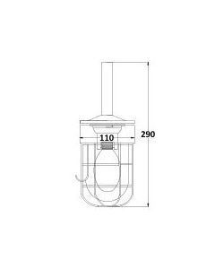 Weatherproof Hand Lamp Suitable For 290X110MM 60W GLS Lamp Or 16W CFL Lamp HY17