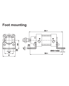 Foot Mounting for Air Cylinders - Janatics