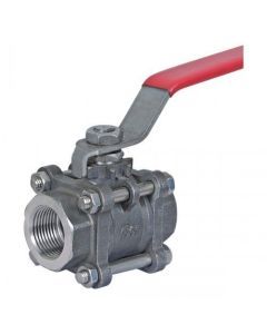 Investment Casting CCS (ASTM A216 Gr. WCB) Stainless Steel Ball Valve Screwed Ends as per Class-800 with Full Bore, Three Piece Design-FV-515-15mm