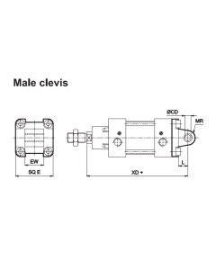 Male Clevis for Air Cylinder - Janatics