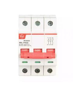 0A L&T 3 Pole Miniature Circuit Breaker MCB - C Curve