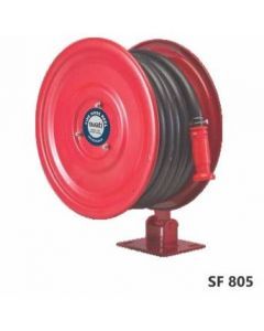 MS Compact Type Hose Reel Drum With 30 MTR Thermoplast Hose Pipe Type II ISI With PVC Shut Off Nozzle (SF 805) - Swati