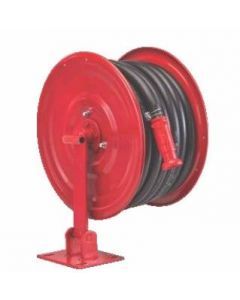 MS Compact Type Hose Reel Drum With 30 MTR Thermoplast Hose Pipe Type II ISI With SS Shut Off Nozzle (SF 805) - Swati