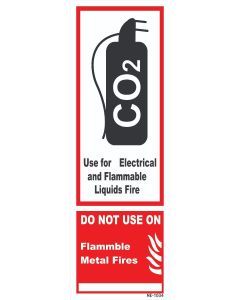 CO2 Type Fire Extinguisher Sign Board | CO2 Type Fire Extinguisher Signage - NIYATI